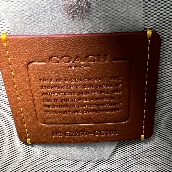 Coach Blue Rogue 30 Bag Colorblock with Gold Rivets CC381 - Picture 10 of 11